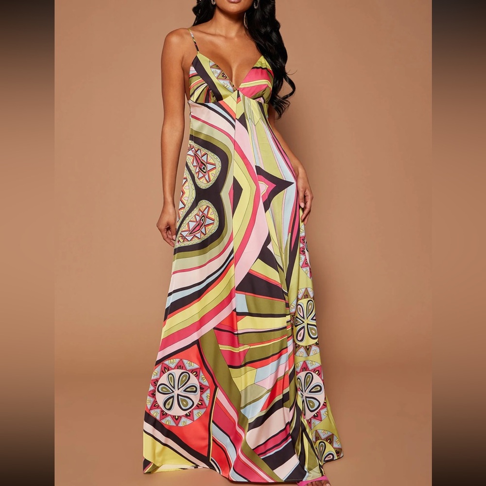 Satin Maxi Dress